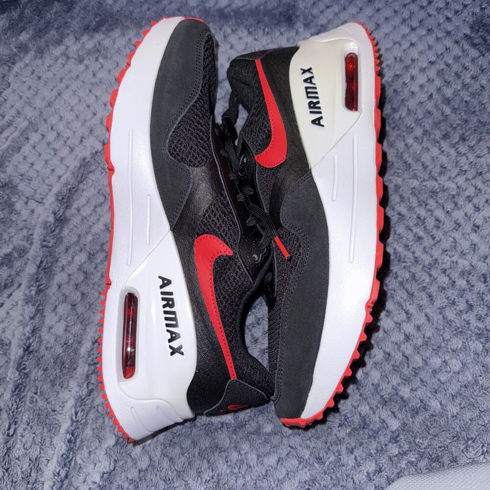 Nike Men Nike Air Max System Black Red DM9537 005 Shoes Sneaker Size 10 New